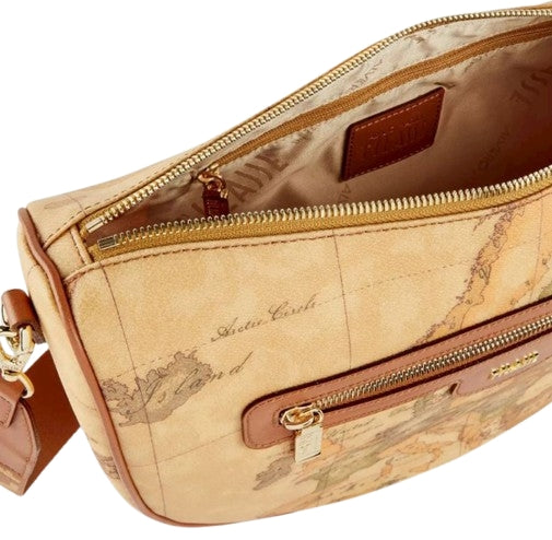Alviero Martini 1a Classe Tracolla Mezzaluna Geo Classic C E055 6000 COL 0010 Natural